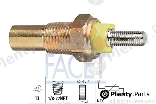 Facet 7.3028 — Sensor, coolant temperature Made in Italy - OE Equivalent