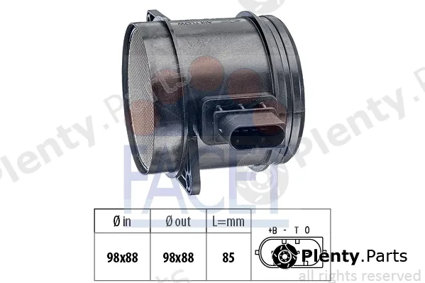 Facet 10.1348 — Mass Air Flow Sensor Made in Italy - OE Equivalent