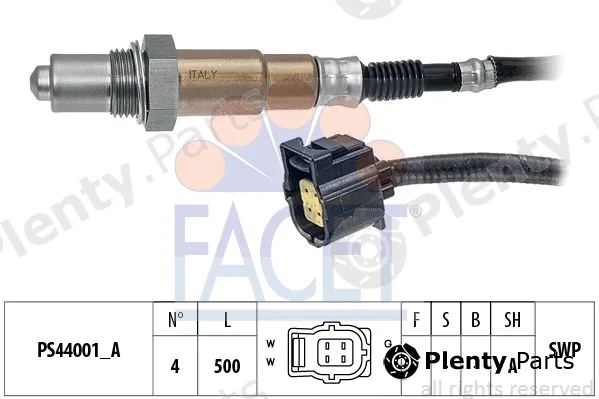 Facet 10.8234 — Lambda Sensor Made in Italy - OE Equivalent