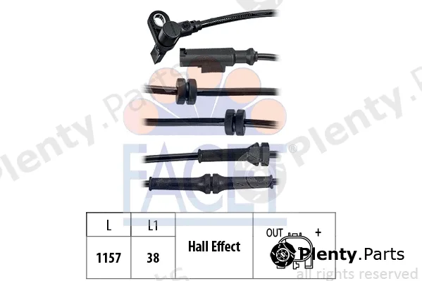 Facet 21.0201 — Sensor, wheel speed Made in Italy - OE Equivalent
