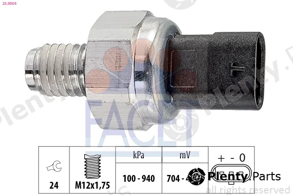 Facet 25.0004 — Sensor, oil pressure Made in Italy - OE Equivalent