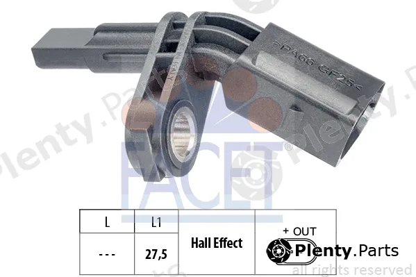 Facet 21.0172 — Sensor, wheel speed Made in Italy - OE Equivalent