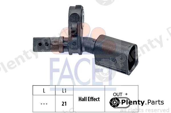 Facet 21.0010 — Sensor, wheel speed Made in Italy - OE Equivalent