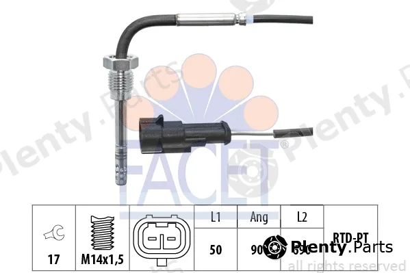 Facet 22.0367 — Sensor, exhaust gas temperature Made in Italy - OE Equivalent