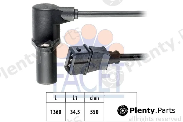 Facet 9.0040 — Sensor, crankshaft pulse Made in Italy - OE Equivalent
