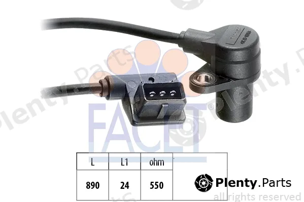 Facet 9.0063 — Sensor, crankshaft pulse Made in Italy - OE Equivalent