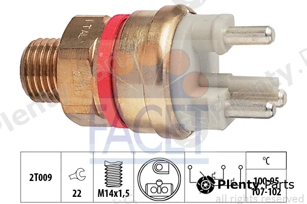 Facet 7.5637 — Temperature Switch, radiator fan Made in Italy - OE Equivalent