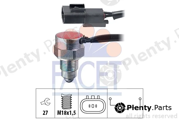 Facet 7.6319 — Switch, reverse light Made in Italy - OE Equivalent