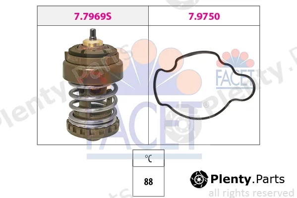Facet 7.7981 — Thermostat, coolant Made in Italy - OE Equivalent