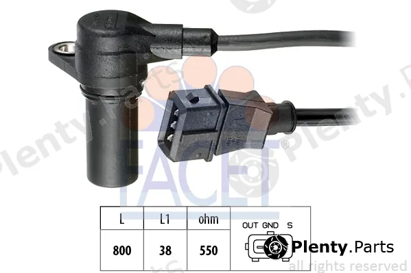 Facet 9.0181 — Sensor, crankshaft pulse Made in Italy - OE Equivalent