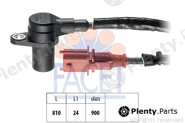 Facet 9.0384 — Sensor, crankshaft pulse Made in Italy - OE Equivalent