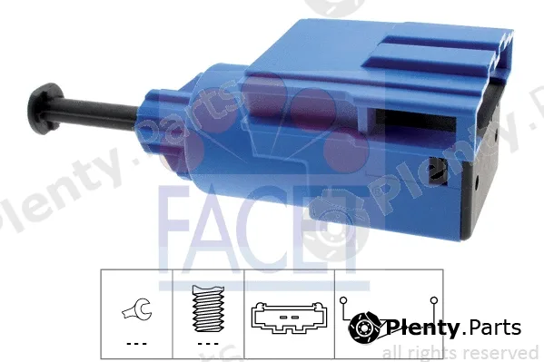 Facet 7.1220 — Switch, clutch control (cruise control) Made in Italy - OE Equivalent