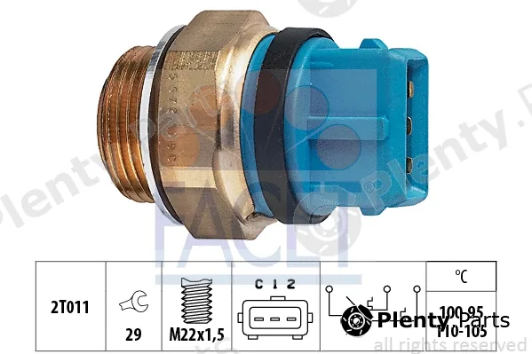 Facet 7.5672 — Temperature Switch, radiator fan Made in Italy - OE Equivalent