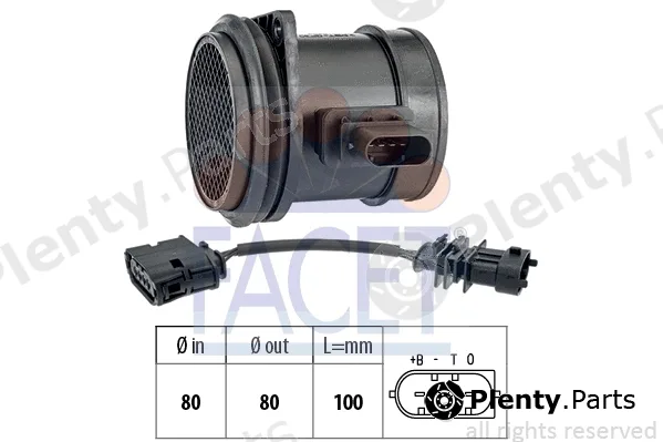 Facet 10.1556 — Mass Air Flow Sensor Made in Italy - OE Equivalent