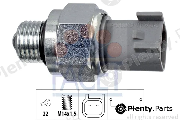 Facet 7.6272 — Switch, reverse light Made in Italy - OE Equivalent
