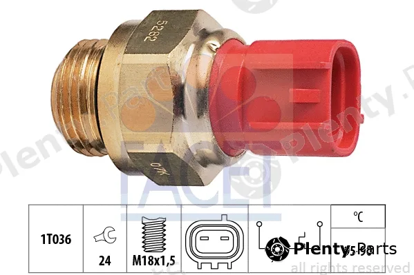 Facet 7.5282 — Temperature Switch, radiator fan Made in Italy - OE Equivalent