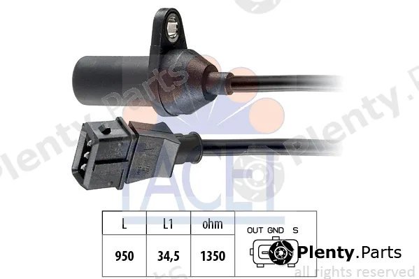 Facet 9.0175 — Sensor, crankshaft pulse Made in Italy - OE Equivalent
