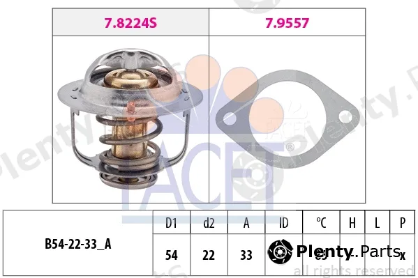 Facet 7.8335 — Thermostat, coolant Made in Italy - OE Equivalent