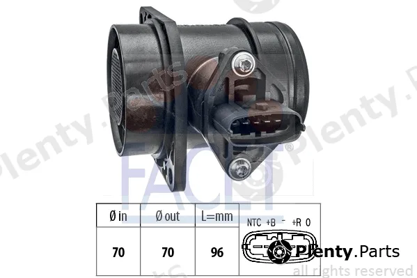 Facet 10.1378 — Mass Air Flow Sensor Made in Italy - OE Equivalent