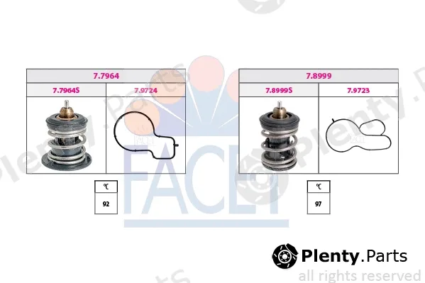 Facet 7.7963KK — Thermostat, coolant Made in Italy - OE Equivalent