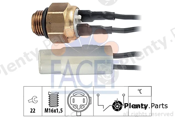 Facet 7.5053 — Temperature Switch, radiator fan Made in Italy - OE Equivalent