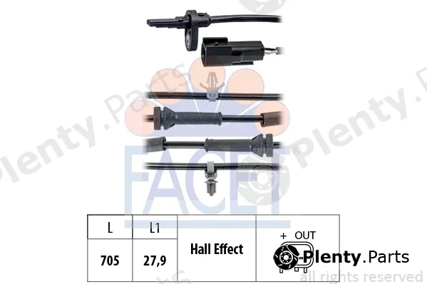 Facet 21.0212 — Sensor, wheel speed Made in Italy - OE Equivalent