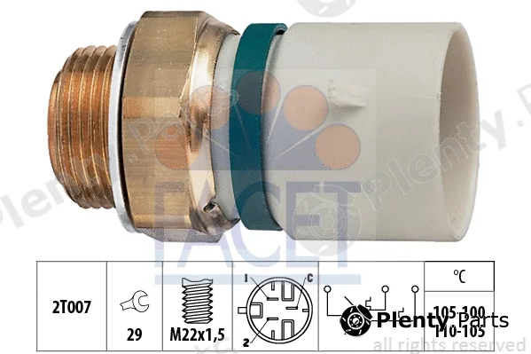 Facet 7.5673 — Temperature Switch, radiator fan Made in Italy - OE Equivalent