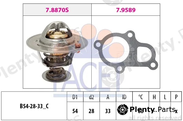 Facet 7.8870 — Thermostat, coolant Made in Italy - OE Equivalent