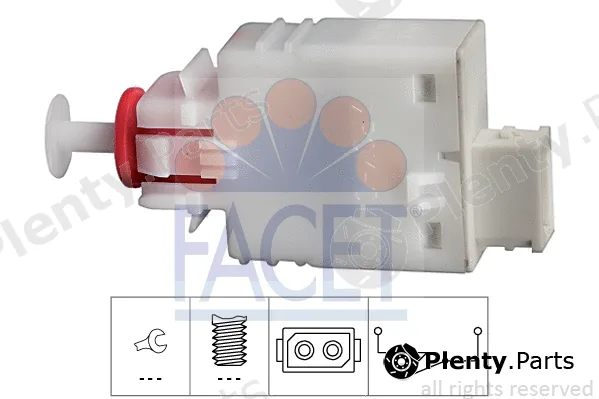 Facet 7.1110 — Switch, clutch control (cruise control) Made in Italy - OE Equivalent