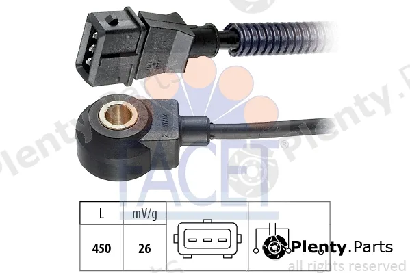 Facet 9.3127 — Knock Sensor Made in Italy - OE Equivalent