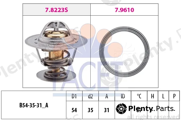 Facet 7.8435 — Thermostat, coolant Made in Italy - OE Equivalent