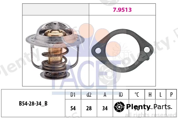 Facet 7.8521 — Thermostat, coolant Made in Italy - OE Equivalent