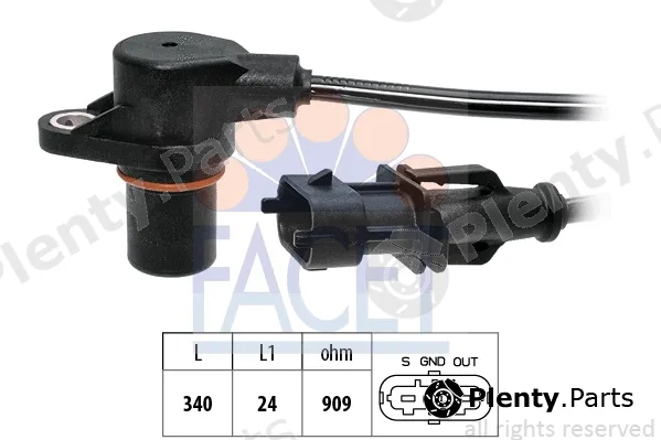 Facet 9.0847 — Sensor, crankshaft pulse Made in Italy - OE Equivalent