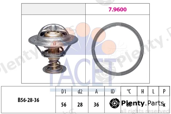 Facet 7.8948 — Thermostat, coolant Made in Italy - OE Equivalent