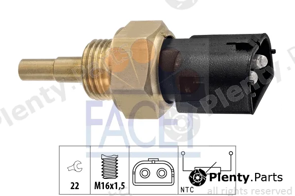 Facet 7.3409 — Sensor, coolant temperature Made in Italy - OE Equivalent