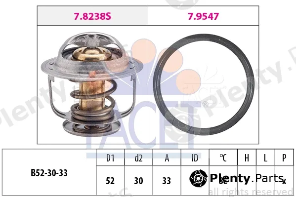 Facet 7.8269 — Thermostat, coolant Made in Italy - OE Equivalent