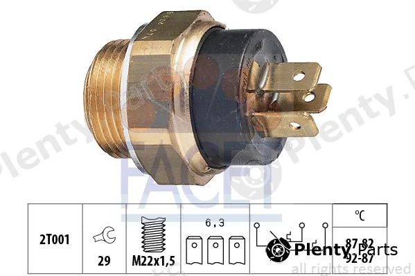 Facet 7.5606 — Temperature Switch, radiator fan Made in Italy - OE Equivalent