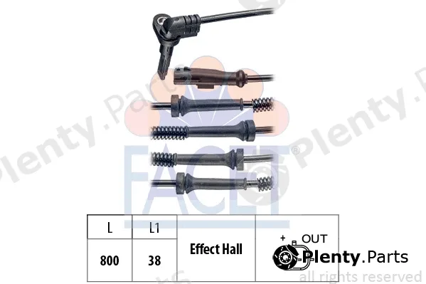 Facet 21.0219 — Sensor, wheel speed Made in Italy - OE Equivalent