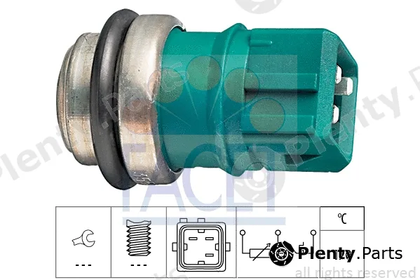 Facet 7.3550 — Sensor, coolant temperature Made in Italy - OE Equivalent