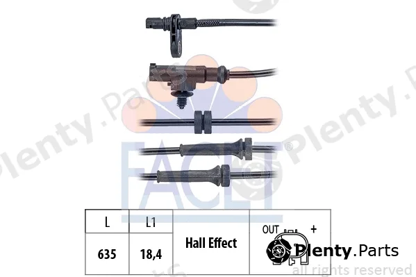 Facet 21.0227 — Sensor, wheel speed Made in Italy - OE Equivalent