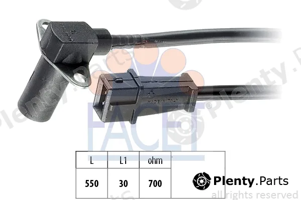 Facet 9.0002 — Sensor, crankshaft pulse Made in Italy - OE Equivalent