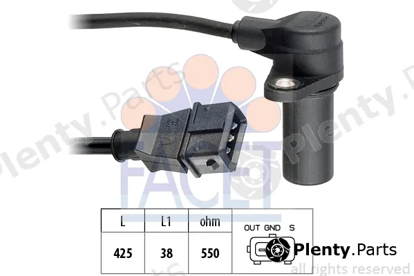 Facet 9.0271 — Sensor, crankshaft pulse Made in Italy - OE Equivalent