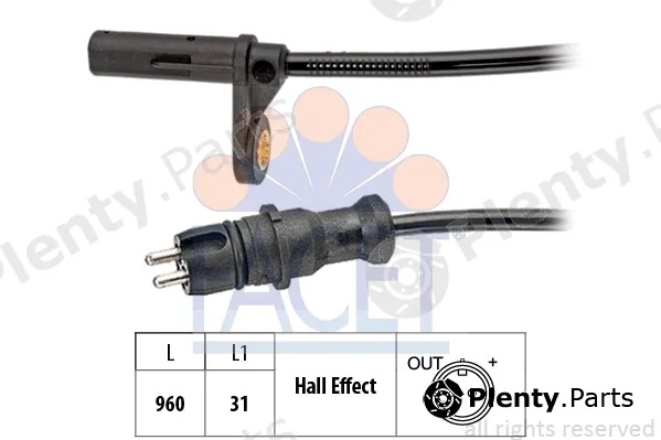 Facet 21.0225 — Sensor, wheel speed Made in Italy - OE Equivalent