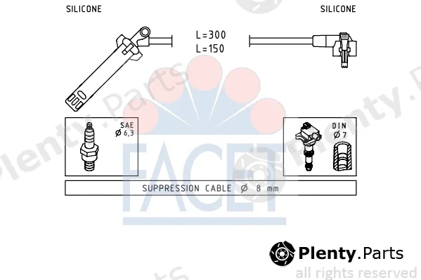 Facet 4.9145 — Ignition Cable Kit Made in Italy - OE Equivalent