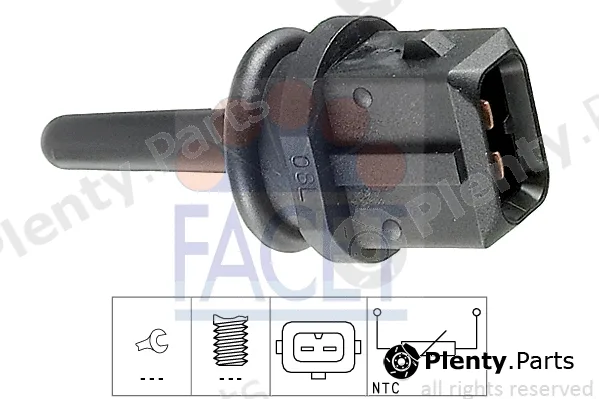Facet 10.4003 — Sensor, intake air temperature Made in Italy - OE Equivalent