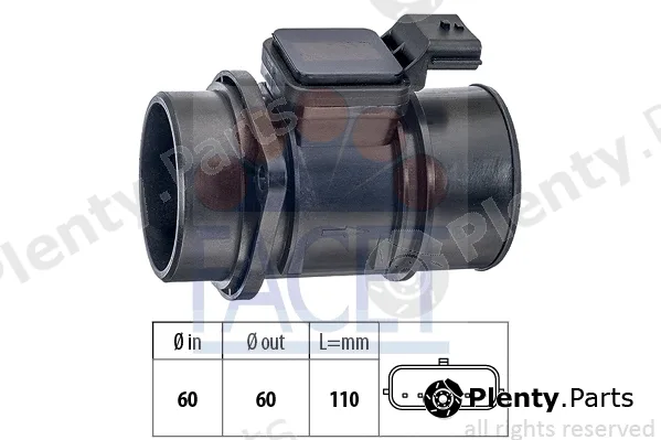 Facet 10.1388 — Mass Air Flow Sensor Made in Italy - OE Equivalent