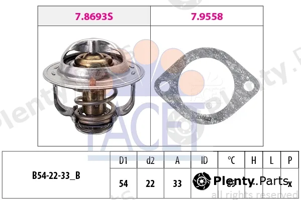 Facet 7.8693 — Thermostat, coolant Made in Italy - OE Equivalent