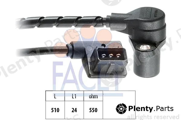 Facet 9.0065 — Sensor, crankshaft pulse Made in Italy - OE Equivalent