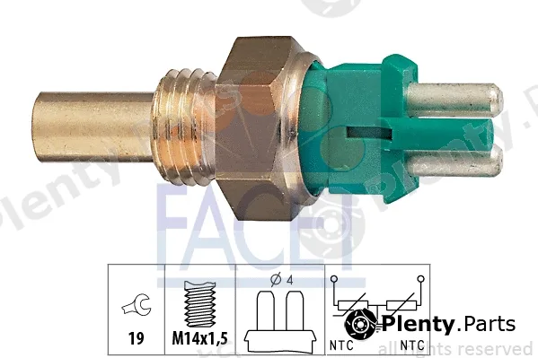 Facet 7.3140 — Sensor, coolant temperature Made in Italy - OE Equivalent