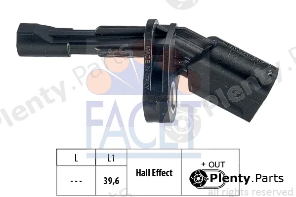 Facet 21.0008 — Sensor, wheel speed Made in Italy - OE Equivalent